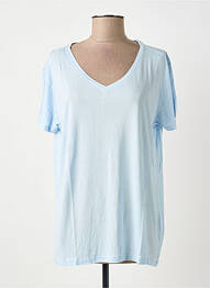 T-shirt coupe droite manches courtes bleu SCHOOL RAG femme