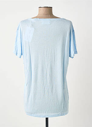 T-shirt coupe droite manches courtes bleu SCHOOL RAG femme
