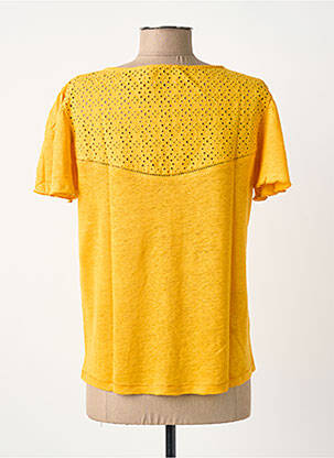 T-shirt coupe droite manches courtes jaune KANOPE femme