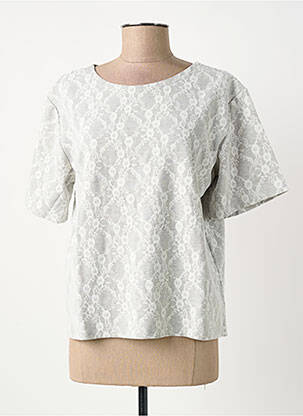 Top stretch manches courtes gris MOLLY BRACKEN femme