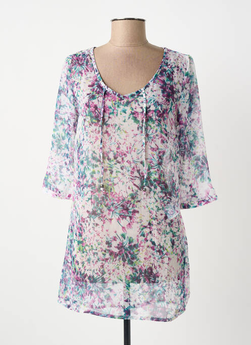 Tunique manches longues tissage crêpe violet STREET ONE femme