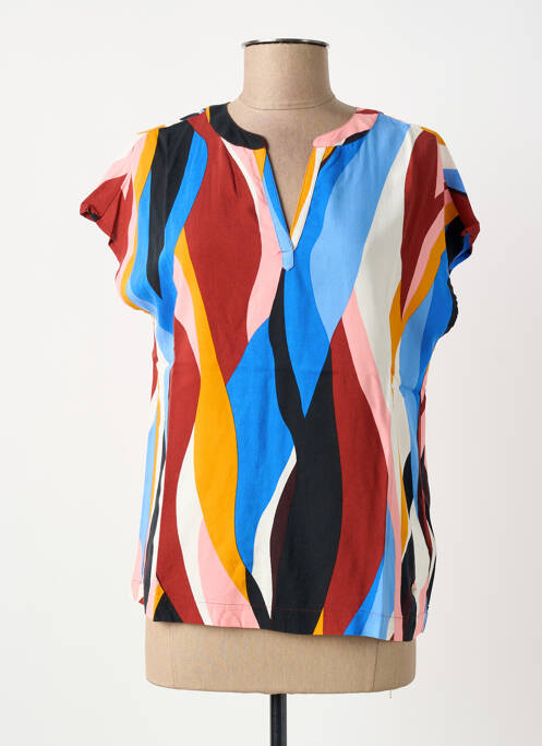 Blouse imprimé fantaisie manches courtes marron STREET ONE femme