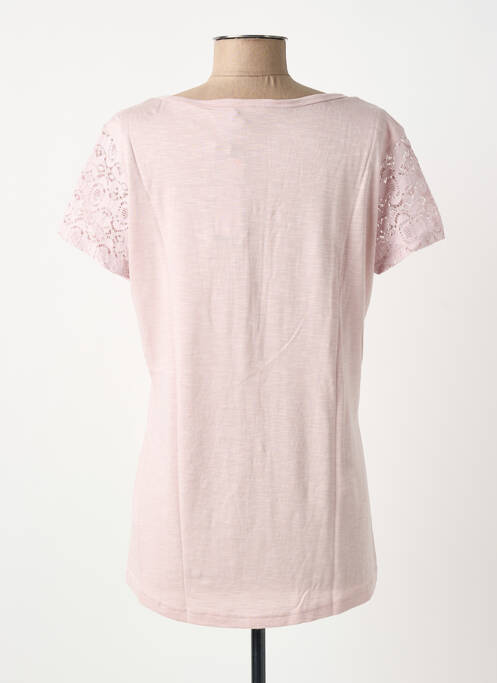 T-shirt col v manches courtes rose STREET ONE femme