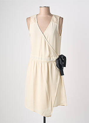 Robe mi-longue sans manche sans manche beige SCHOOL RAG femme