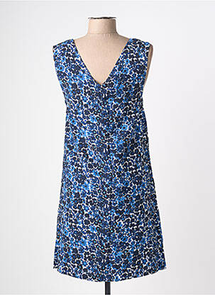 Robe mi-longue imprimé fleurs sans manche bleu MOLLY BRACKEN femme