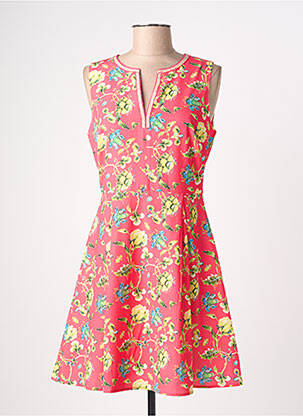 Robe mi-longue imprimé fleurs sans manche rose MOLLY BRACKEN femme