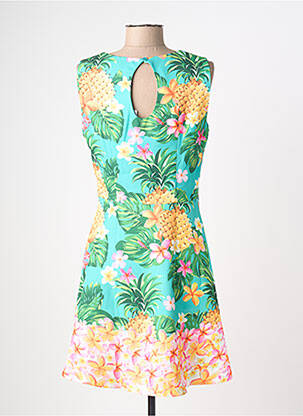 Robe mi-longue imprimé fleurs sans manche vert MOLLY BRACKEN femme