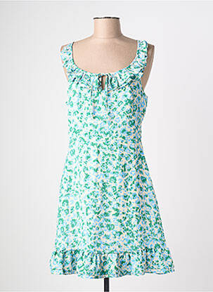 Robe mi-longue col rond fines bretelles bleu MOLLY BRACKEN femme