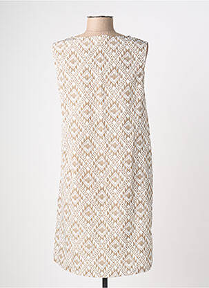 Robe mi-longue sans manche sans manche beige SCHOOL RAG femme