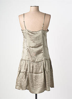Robe mi-longue col rond fines bretelles vert SUD EXPRESS femme
