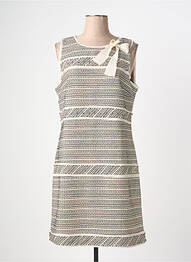 Robe mi-longue sans manche sans manche beige ANGY SIX femme