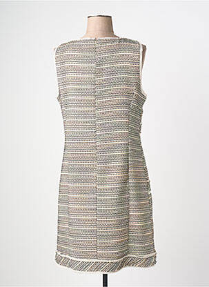 Robe mi-longue sans manche sans manche beige ANGY SIX femme