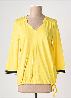 Top tissage jersey manches longues jaune STREET ONE femme