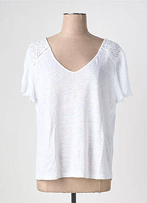Top stretch manches courtes beige KANOPE femme