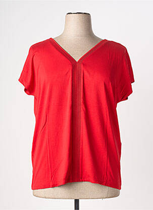 Top tissage jersey manches courtes rouge STREET ONE femme
