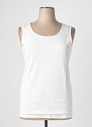 Top tissage jersey sans manche beige STREET ONE femme