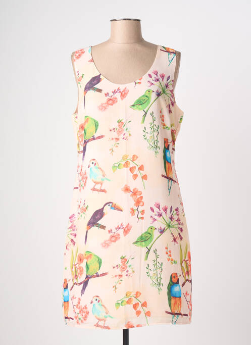 Robe mi-longue beige MOLLY BRACKEN femme