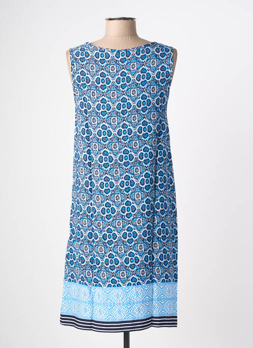 Robe mi-longue bleu BAMBOO DES TROPIQUES femme