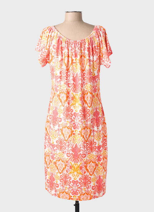 Robe mi-longue orange GEISHA femme