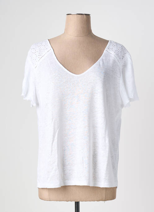 Top stretch manches courtes beige KANOPE femme