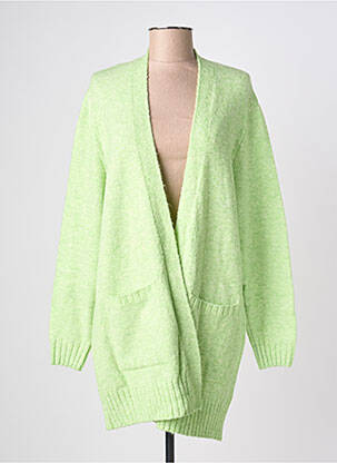 Gilet manches longues col châle vert STREET ONE femme