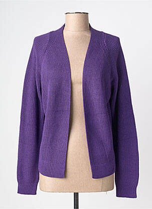 Gilet manches longues stretch violet GEISHA femme