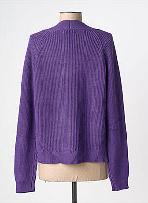 Gilet manches longues stretch violet GEISHA femme