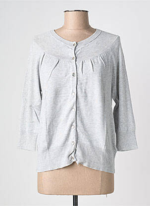 Gilet manches longues stretch gris COQUELICOT femme
