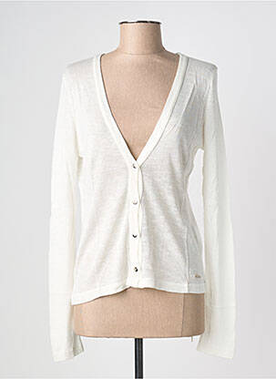 Gilet manches longues stretch beige COQUELICOT femme