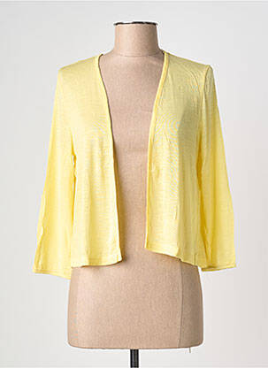 Gilet manches longues col châle jaune STREET ONE femme