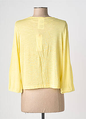 Gilet manches longues col châle jaune STREET ONE femme