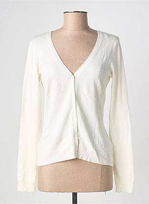 Gilet manches longues stretch beige FOLIA femme