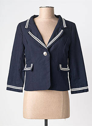 Veste casual col tailleur bleu MOLLY BRACKEN femme