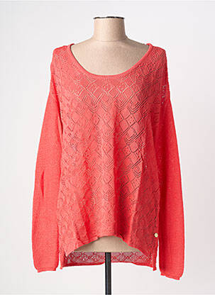 Pull stretch manches longues rouge SCHOOL RAG femme