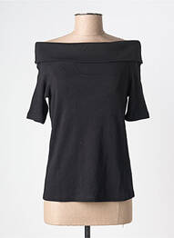 Top tissage jersey manches courtes noir STREET ONE femme