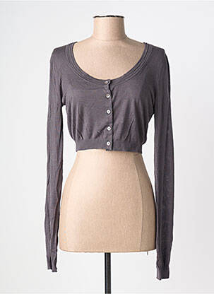 Boléro maille fine gris MYSTIC femme