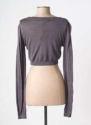 Boléro maille fine gris MYSTIC femme