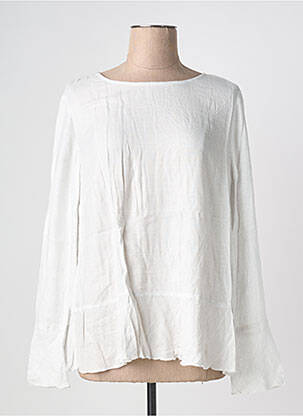 Blouse fermeture boutonnée au dos manches longues bleu STREET ONE femme