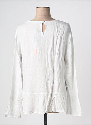 Blouse tissage popeline manches longues bleu STREET ONE femme