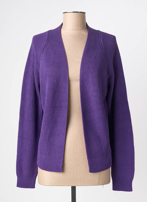Gilet manches longues stretch violet GEISHA femme
