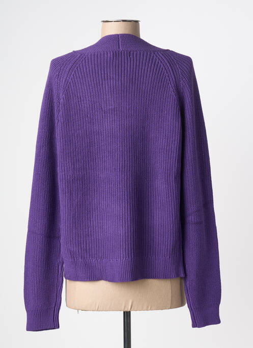Gilet manches longues stretch violet GEISHA femme