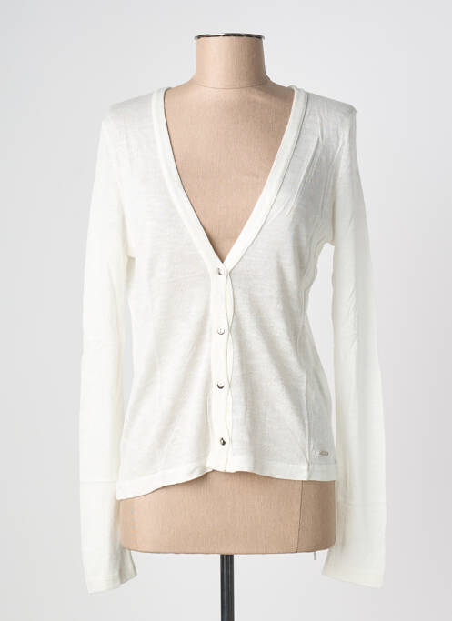 Gilet manches longues stretch beige COQUELICOT femme