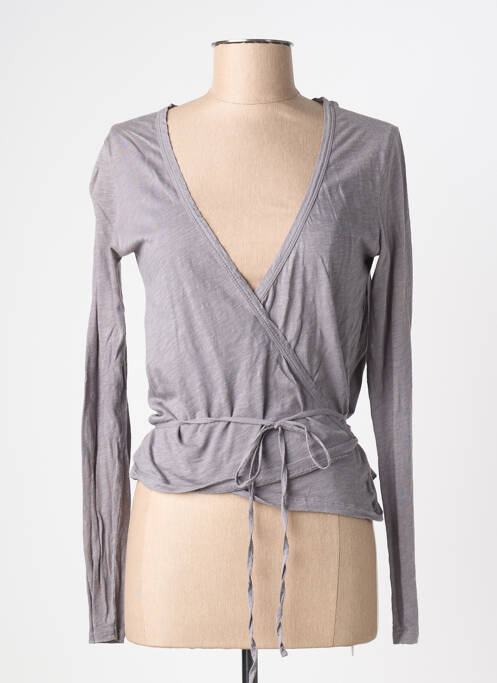 Gilet manches longues stretch gris SUD EXPRESS femme