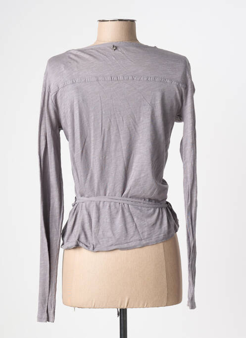 Gilet manches longues stretch gris SUD EXPRESS femme