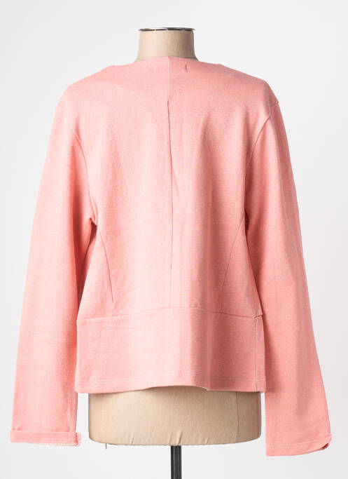 Gilet manches longues col châle rose COQUELICOT femme