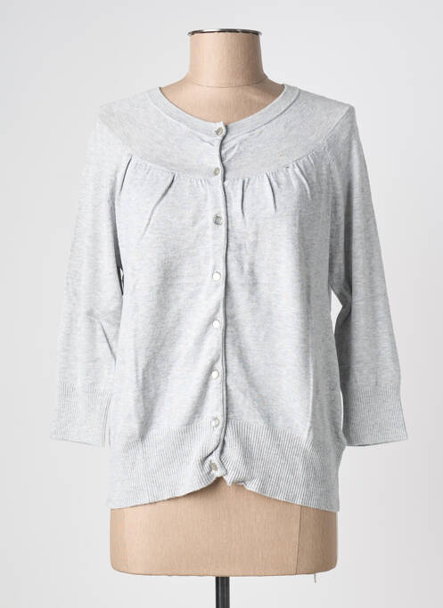 Gilet manches longues gris COQUELICOT femme