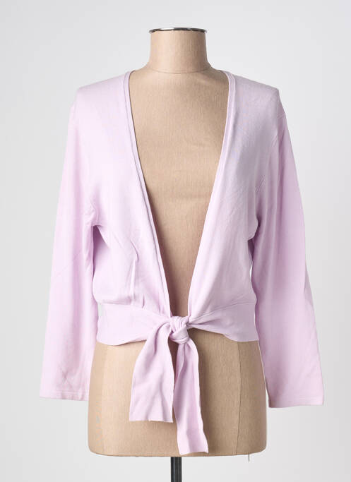 Gilet manches longues stretch violet MORGAN femme