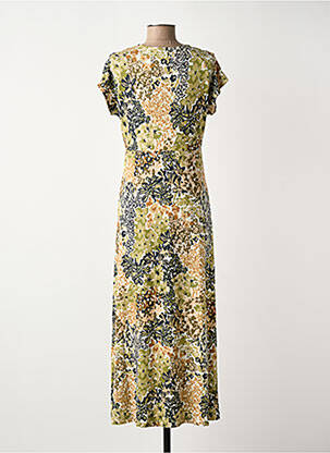 Robe longue manches courtes manches courtes vert GEISHA femme