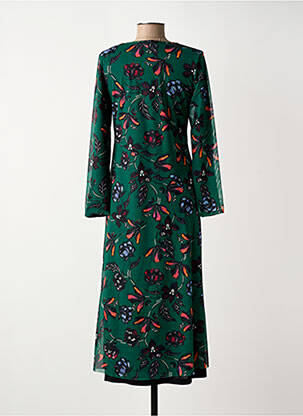 Robe longue manches longues manches longues vert STREET ONE femme