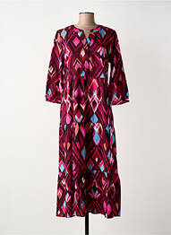 Robe longue imprimé fantaisie manches 3/4 violet STREET ONE femme